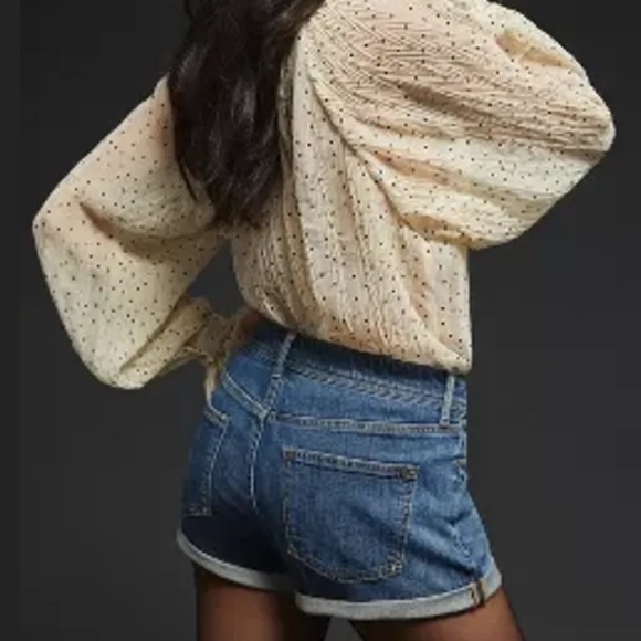 ANTHROPOLOGIE Pilcro Low Rise Slim Boyfriend Denim Shorts Size 32 NEW - Picture 3 of 8